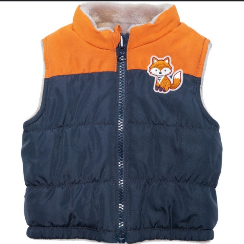 Robeez Fox Reversible Vest Size 6-9 Months